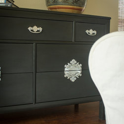 Midcentury Graphite Console Chest - Products