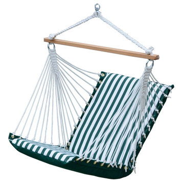 Sunbrella Hanging Soft Comfort Chair, Green, Striped