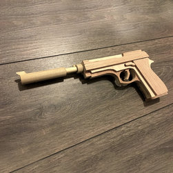 Rubber Band Pistol with Silencer - Lifestyle And Leisure
