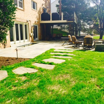 Fire Pit, Patio, Water Feature, Sidewalk, Flagstone Steppers, Plant Install VA