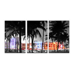 Ready2HangArt - Ready2hangart 3-Piece 'Sobe' Canvas Wall Art Set, 16"x36" - Prints And Posters