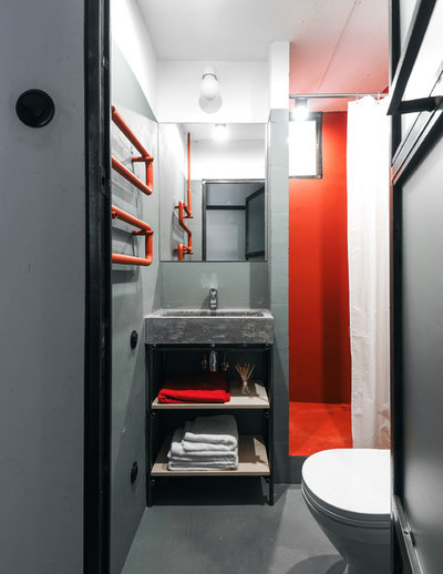 Industrial Bathroom by Line Design Studio