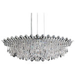 Schonbek - Trilliane Strands 8-Light Pendant in Stainless Steel With Clear Heritage Crystal - From the Trilliane Strands collection, this Transitional 45Wx15H Inch Pendant in Polished Stainless Steel with Clear  Heritage Crystal, will be a wonderful compliment to any of these rooms: Dining Room, Living Room, Foyer, Kitchen and Bathroom