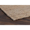 Annello Handspun Jute Area Rug  Soft Sand And Rich Gray 2X3