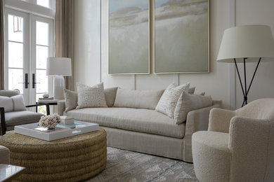 Beach style living room photo