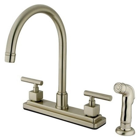 Kingston Brass Centerset Kitchen Faucet, Brushed Nickel