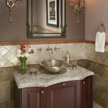 Powder Bath with Silvery Sophistication