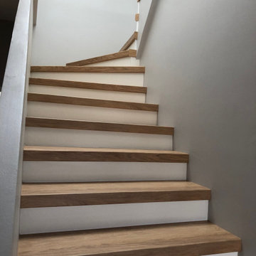 Habillage d'un escalier en béton