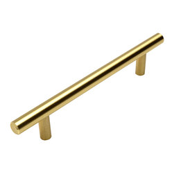 Cosmas - Cosmas 305-160BB Brushed Brass 6-5/16&rdquo; CTC (160mm) Euro Bar Pull [10-PACK] - Cabinet And Drawer Handle Pulls