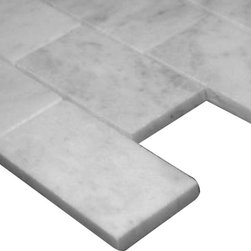 Carrara Marble Italian White Bianco Carrera 2x4 Mosaic Tile Polished - Home Accessories & Decor