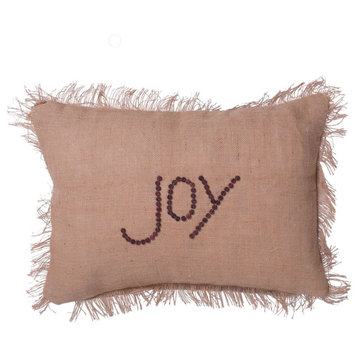 Vickerman QTx17511 Decorative 14"x20" Holiday Words Joy Pillow
