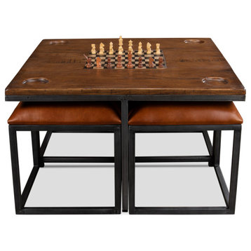 Low Game Table With Four Stools