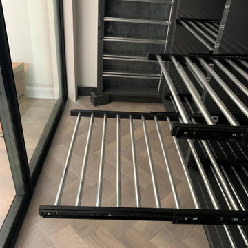 Turning a cabinet and hidden closet into a climate controlled wine feature