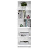 Furinno 11055 5-Tier Reversible Color Open Shelf Bookcase, White