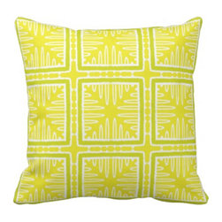 "Lemon Sorbet" Geometric Accent Pillow - Decorative Pillows