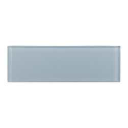 Pure Spa Blue Shiny Glass Tile - Wall And Floor Tile