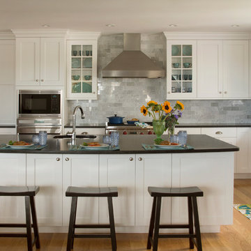 Kennebunkport Maine White Shaker Kitchen