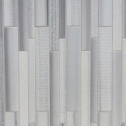 Lucca  Textured Linear Mosaic in Stratos 1'', 1-1/4'', and 2'' x 12'' - Mosaic Tile