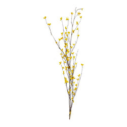 Shea's Wildflower - Forsythia Bush, Yellow, 46" - Artificial Flower Arrangements