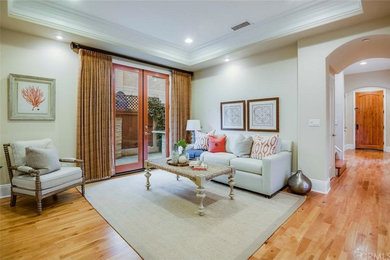 Living room - mediterranean living room idea in Los Angeles