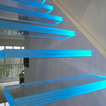 Les escaliers en verre