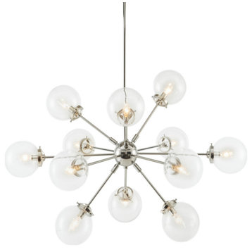 INK+IVY Paige 12-Light Chandelier with Oversized Globe Bulbs Silver