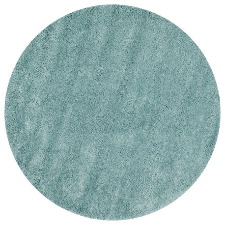 Safavieh Shag Collection SG151 Rug, Light Blue, 6'7" Round