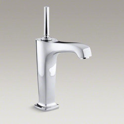 KOHLER Polished Chrome Margaux&reg; Tall Single-hole Bathroom Sink Faucet With Lever - Bathroom Sink Faucets