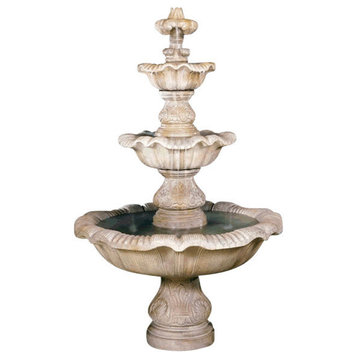 Three Tier Renaissance Outdoor Fountain, Sorrento Sandstone