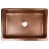 Lange Copper 32" Single Bowl Farmhouse Apron Front Undermount Kitchen Sink