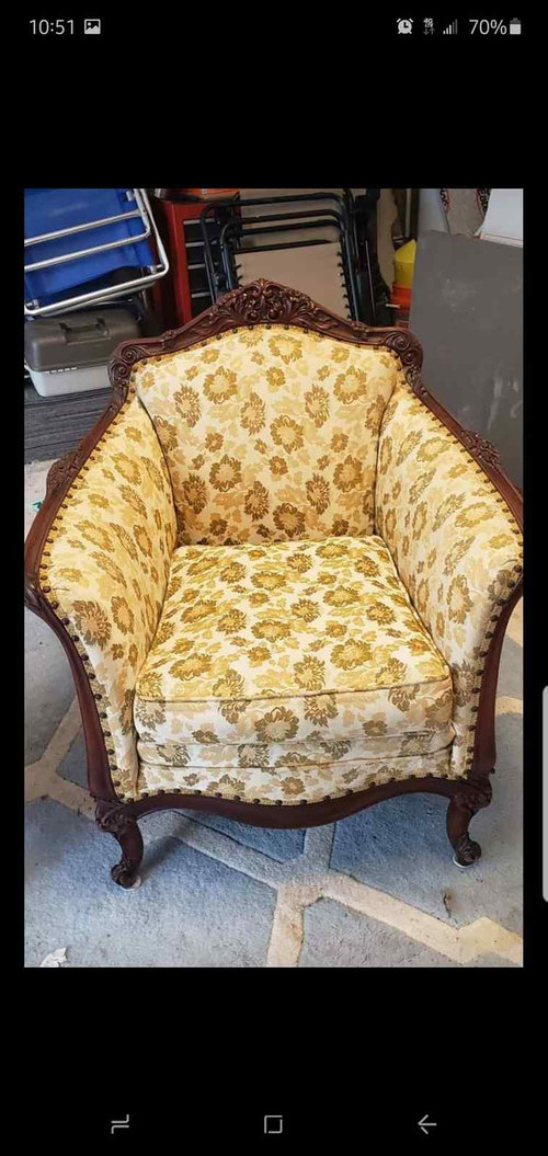 Vintage sofa reupholstery
