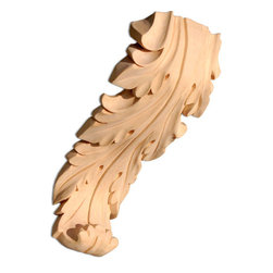 Inviting Home Inc. - Nevada Open Carved Wood Bracket, White Hardwood/Bass - Corbels