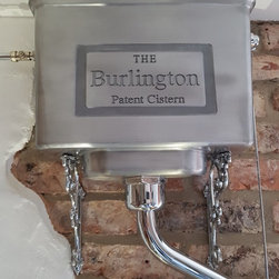 Burlington polished high level aluminium cistern with cranked flush pipe - Toilets