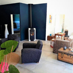 INSTALLATIONS POELES A GRANULES RIKA  Mod&egrave;le "COMO" - Freestanding Stoves