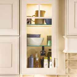 KraftMaid: Ambry with Bistro Glass - Kitchen Cabinetry