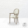 Rustic Manor Brookelyn Dining Chair, Upholstered, Linen, Cream White