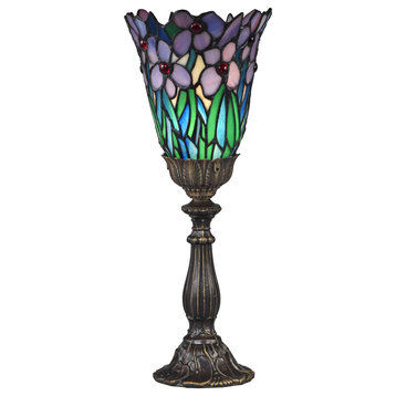 Springdale 15.5"H Meadowbrook Uplight Tiffany Accent Lamp