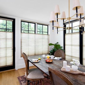 Contemporary Dining Room Window Treatments | Light Filtering Honeycomb Shades