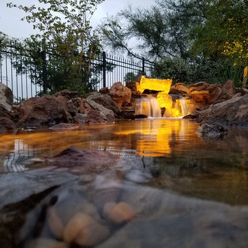 Luxury stream and waterfalls,