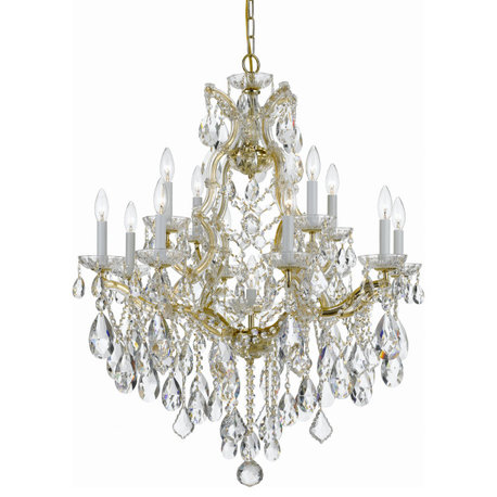 Crystorama 4413GDCLMWP 13 Light Chandelier Maria Theresa Gold