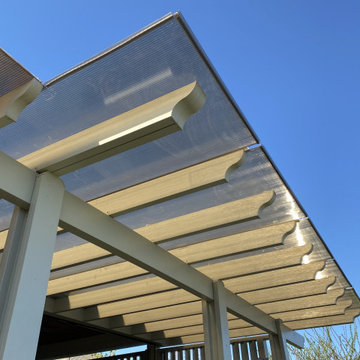 "Elitewood" Aluminum Rafter System with Polycarbonate Sheeting Topper
