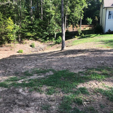 Pondless Water Feature/Flagstone Patio and Fire Pit/Mossrock Seating Wall