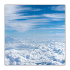 Clouds Ceramic Tile Wall Mural HZ500393-66XL. 72" x 72"