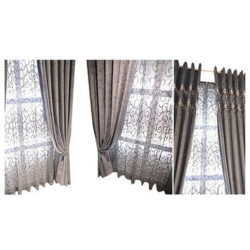 Luxury Window Curtain, Alston, 54??84, With Voile