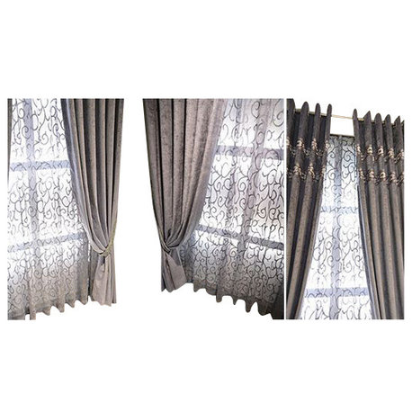 Luxury Window Curtain, Alston, 54??84, With Voile