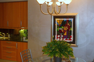 Trendy dining room photo in Miami