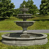 Estate Longvue Outdoor Water Fountain, Greystone
