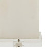 Elegant White Alabaster Stone Slab Table Lamp 27 in Classic Minimalist Veined