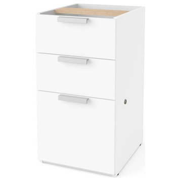 Bestar Pro-Concept Plus 16W Add-On Pedestal With 3 Drawers , White