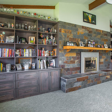 Fireplace Surround in Custom Stained Alder